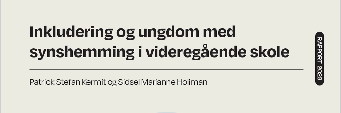 Skjermbilde av rapporten om Inkludering og ungdom med synshemming i videregående skole